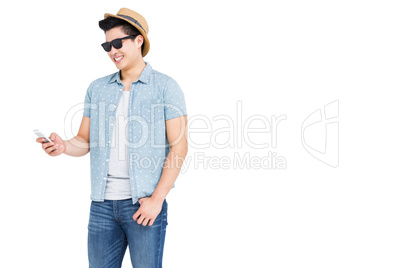 Young man using mobile phone