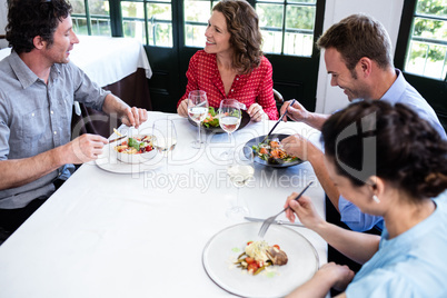 Group of friends having lunch