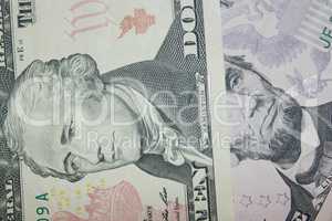 dollar banknotes 5 and 10