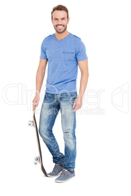 Young man with a skateboard