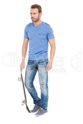 Young man with a skateboard