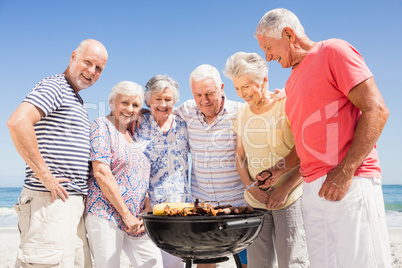 Senior friends having a barbecue Senior friends having a barbecue