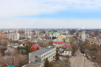 Panorama of Kozelets town from above