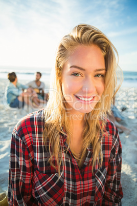 Portrait of blonde woman