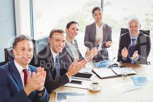 Businesspeople in conference room