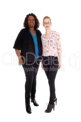 Two woman standing together.