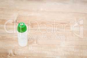 High angle view of bottle on floor