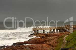 Stormy Weather at Concrete Jetty