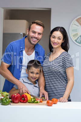 Happy family in the kitchen