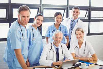 Portrait of medical team in conference room