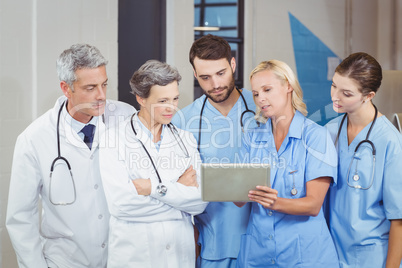 Doctor team with digital tablet