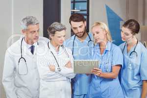 Doctor team with digital tablet