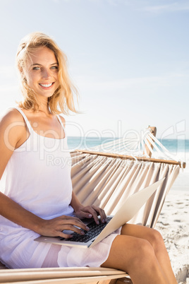 Woman using her laptop Woman using her laptop
