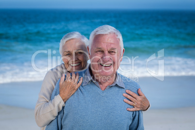 Senior couple embracing