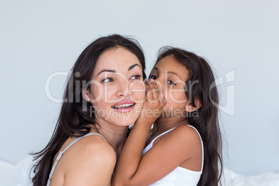 Woman relaxing with her daughter