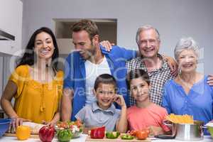 Happy family in the kitchen