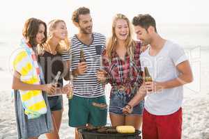 Friends having a barbecue