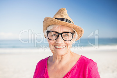 Happy senior woman smiling