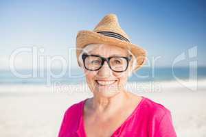 Happy senior woman smiling