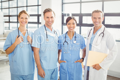 Portrait of medical team standing together