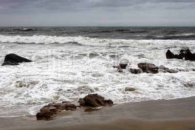Stormy Wavy Beachfront
