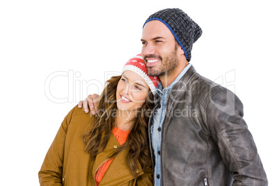 Attractive young couple embracing