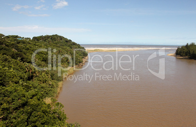 Large River Mouth into Sea