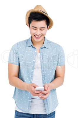 Young man using mobile phone