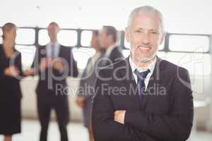 Portrait of businessman smiling at camera