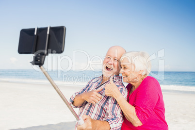 Senior couple taking selfie Senior couple taking selfie