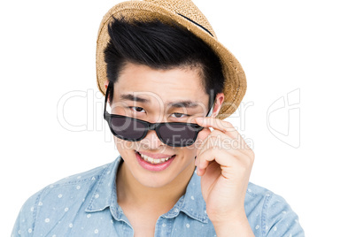 Young man smiling at camera