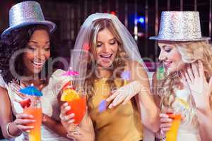 Girls celebrating bachelorette party