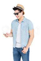 Young man using mobile phone