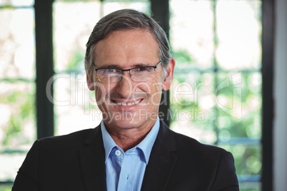 Smiling businessman posing