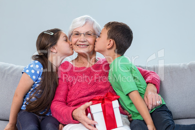 Grandmother and her grandchildren