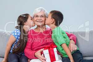 Grandmother and her grandchildren
