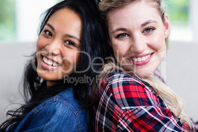 Portrait of cheerful beautiful female friends