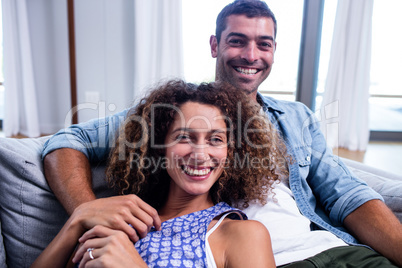 Portrait of happy couple smiling