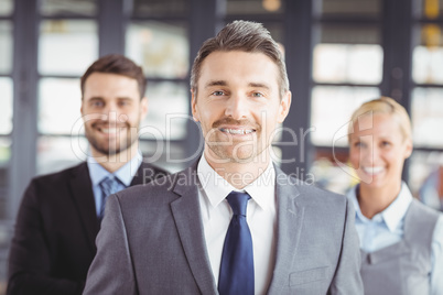 Business people wearing suit standing in office