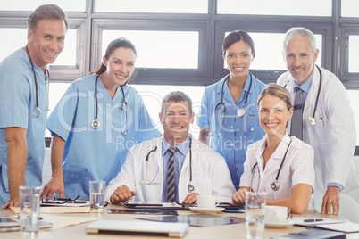 Portrait of medical team in conference room