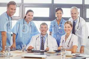 Portrait of medical team in conference room