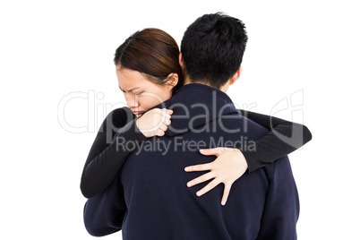 Young couple embracing