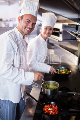 Chef preparing food in the kitchen