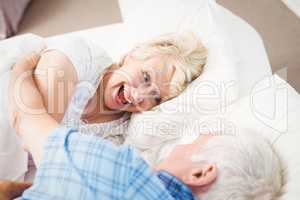Excited woman enjoying with husband