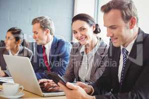 Businesspeople in conference room