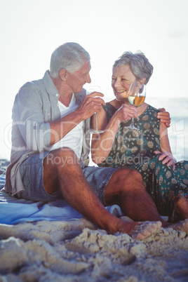 Senior couple having a picnic