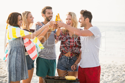 Friends having a barbecue