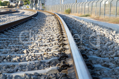 Photo of railway tracks.