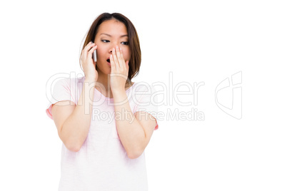 Young woman talking on mobile phone