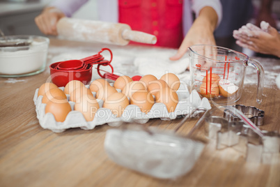 Cropped image of woman preparing food